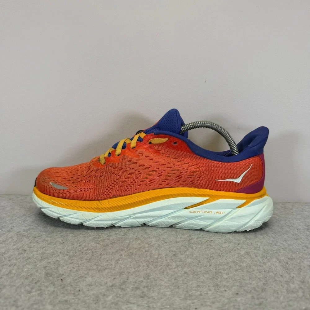 Hoka Clifton 8 Womens Shoes Size 7.5 Flame Blue Glass Running Shoes 1119394 FBLN
